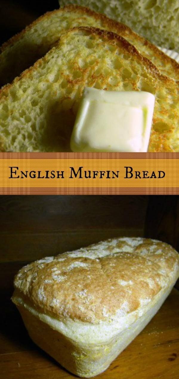 This English Muffin bread recipe has that coarse, bumpy texture with all the nooks and crannies and craters that you need to hold