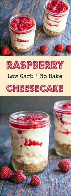 This raspberry no bake cheesecake is a delicious low carb treat that is easy to make.