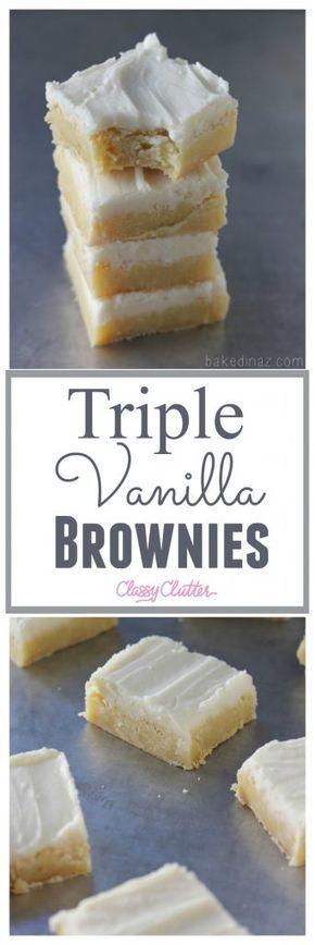 Triple Vanilla Brownies