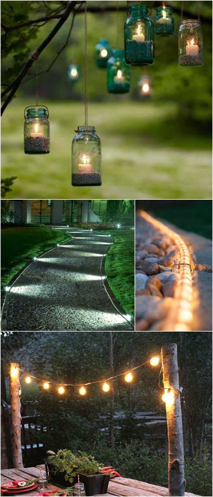 10 Outdoor Lighting Ideas – the middle two would be good for our long driveway