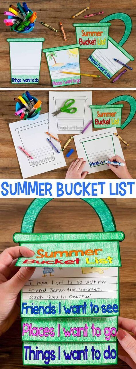 A fun craftivity flap book where students write about all the friends they are going to see this summer, the places they want to