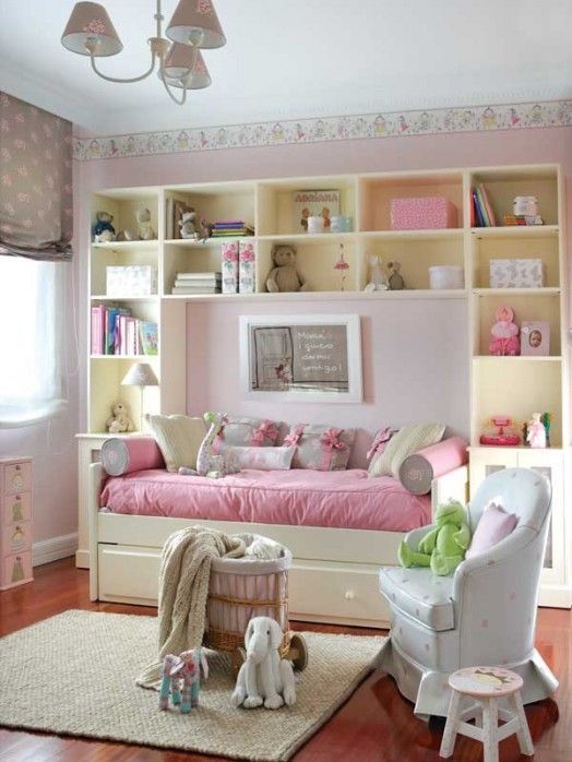 Adorable! This would make a perfect reading nook in the playroom and it would help organize her toys. We could build it ourselves