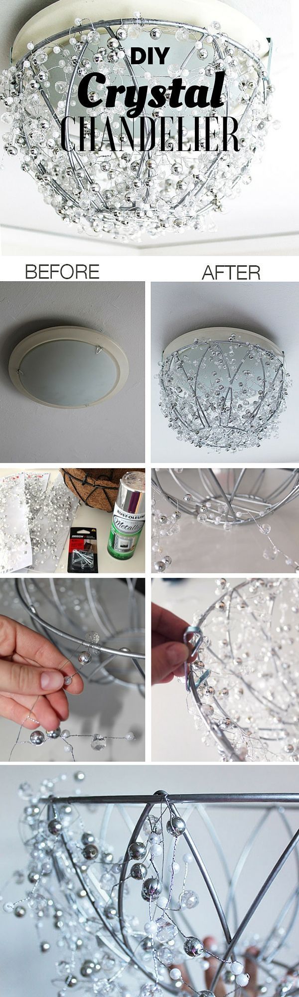 Check out the tutorial: #DIY Crystal Chandelier /istandarddesign/