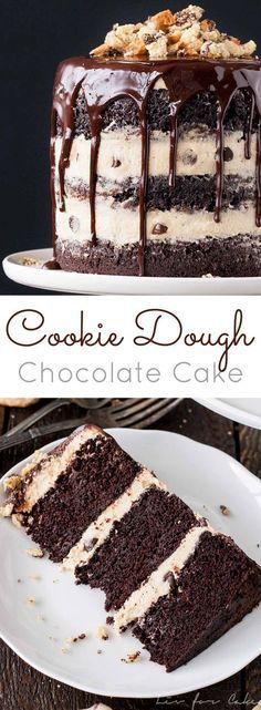 Combine classic chocolate cake with your favourite guilty pleasure in this Cookie Dough Chocolate Cake!