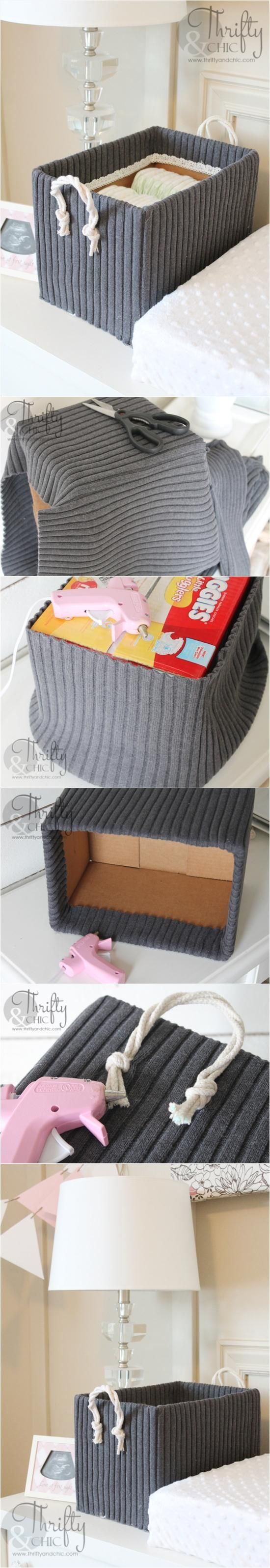 Cute Storage Boxes from Old Boxes and Sweaters | DIY Crafts Club