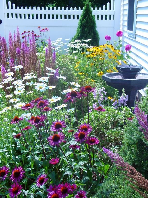 DIY Network showcases beautiful pictures of colorful cottage gardens.