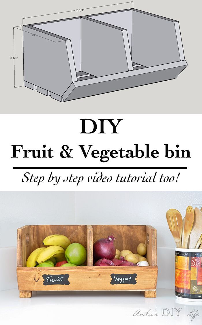 Easy DIY Vegetable storage Bin with divider | Perfect beginner woodworking project | Scrap wood project idea | kitchen