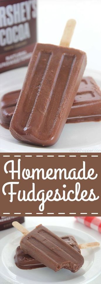 Homemade Fudgesicles – such a tasty, quick and easy cold treat for summer.