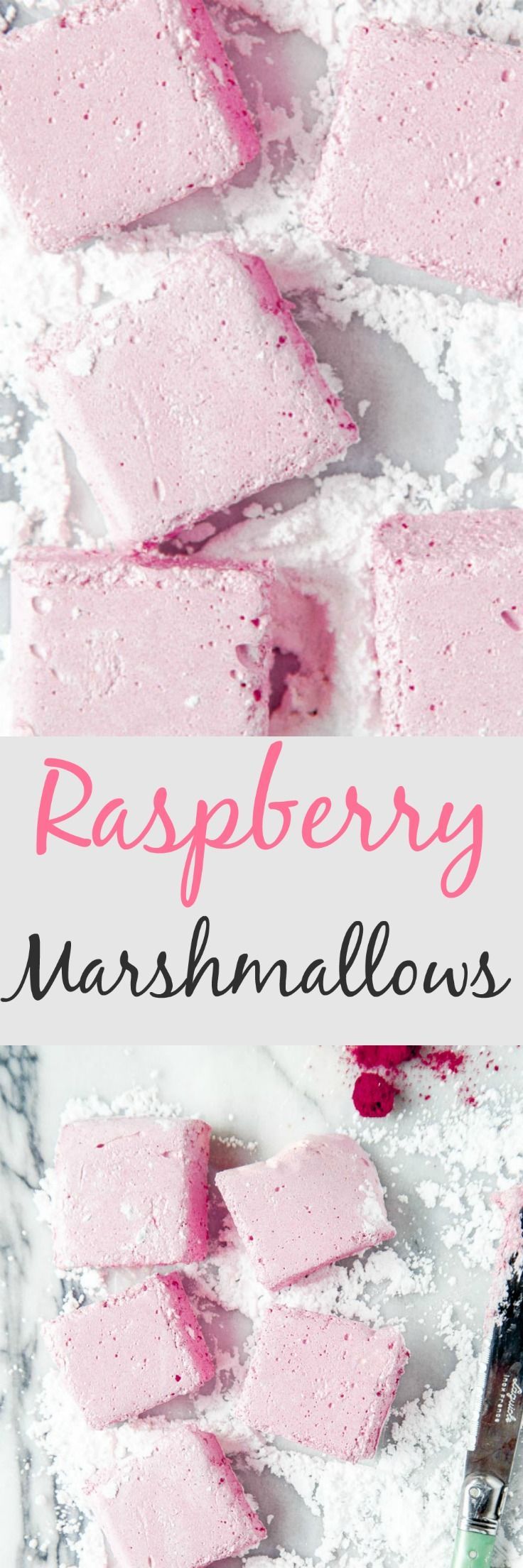 Homemade pink raspberry marshmallows for your sweetie on Valentine’s Day! Small batch recipe @DessertForTwo