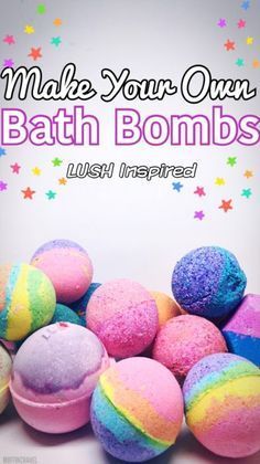 Make Your Own Bath Bombs – Lush Inspired  Perfect to make to indulge yourself or as a gift for birthday or the holidays. Fun &
