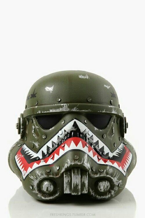 Military Storm Trooper style motorcycle helmet