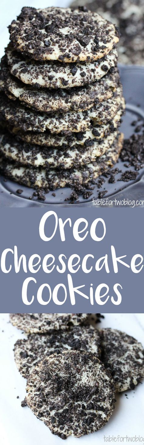 Oreo cheesecake cookies are so addicting! www.tablefortwobl…