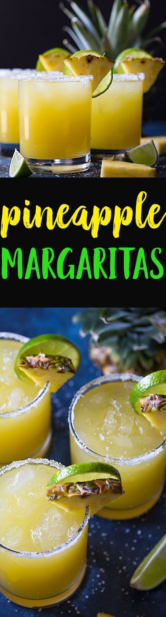 Pineapple Margarita – A sweet, tart and delicious margarita that is incredibly EASY to make!