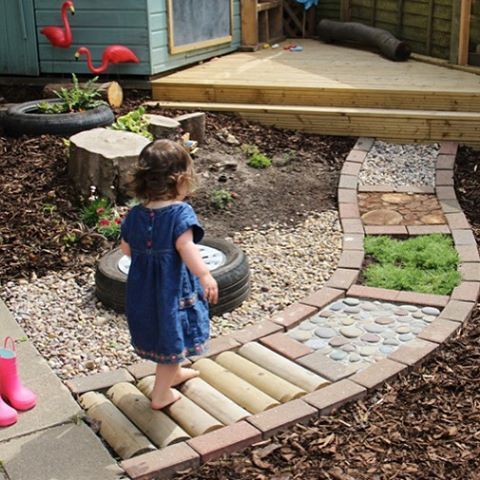 Pinner wrote “Thank you to everyone who has clicked the link in my Instagram bio to have a look at my barefoot sensory path post.”