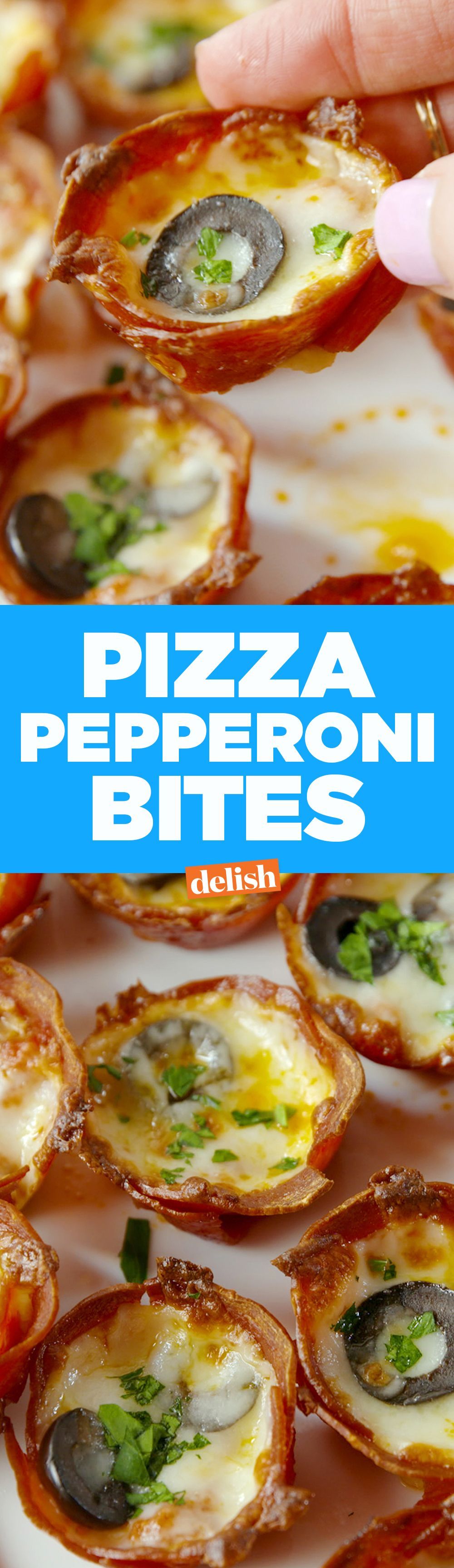 Pizza Pepperoni Bites are the low-carb snack you’ll actually look forward to eating. Get the recipe on Delish.com.
