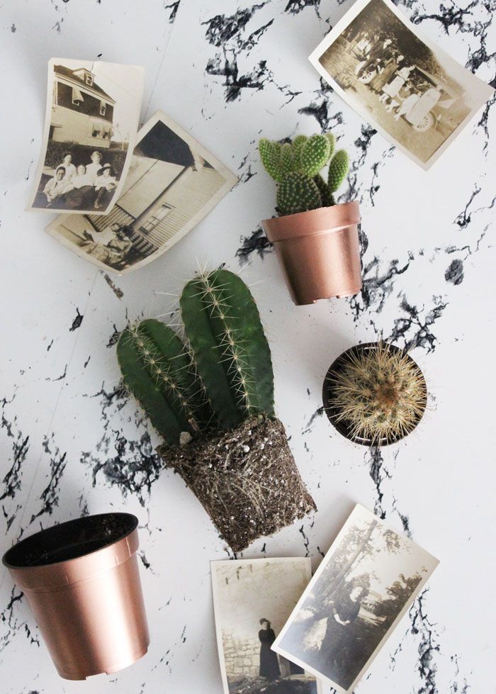 Poppytalk: 5 Minute DIY – Copper Planter Pots