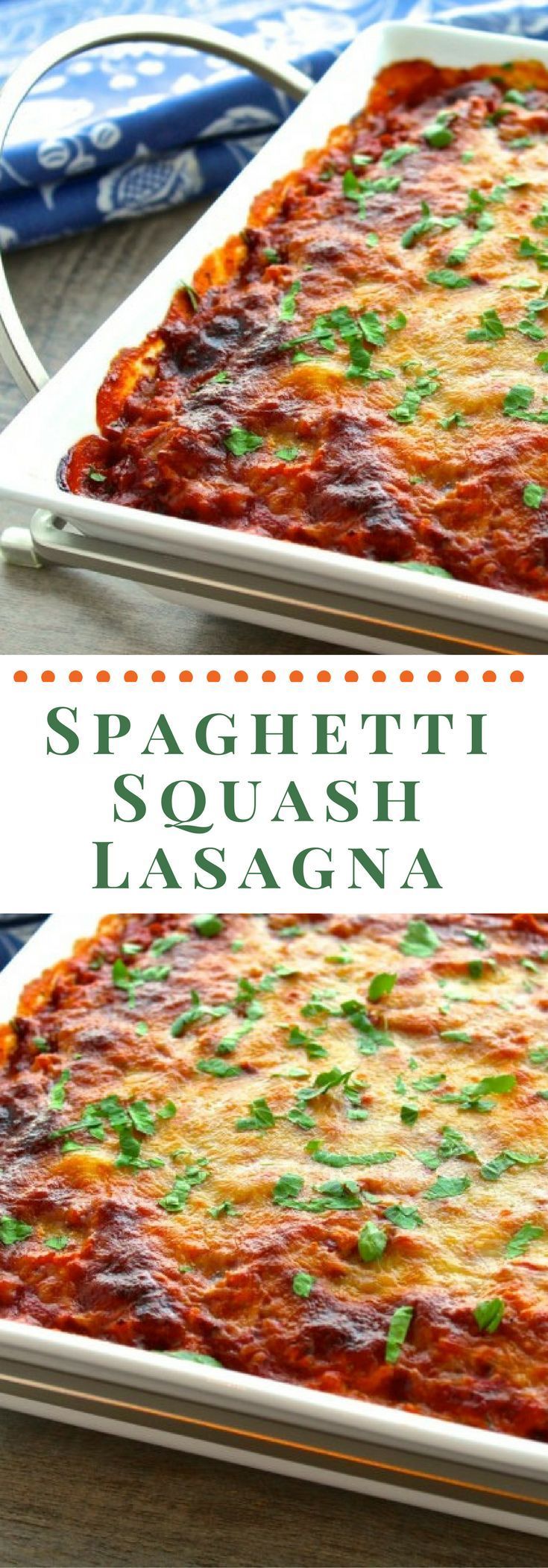 Spaghetti Squash Lasagne. Healthy, easy, with tips for how to cook a spaghetti squash.