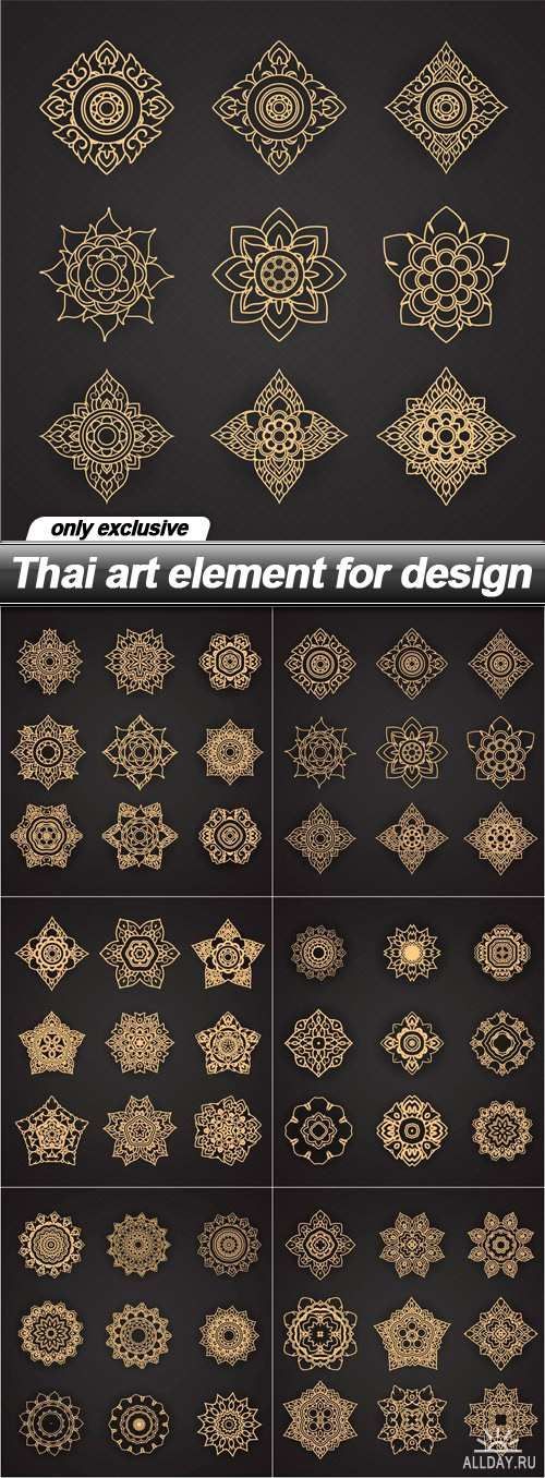 Thai art element for design – 6 EPS