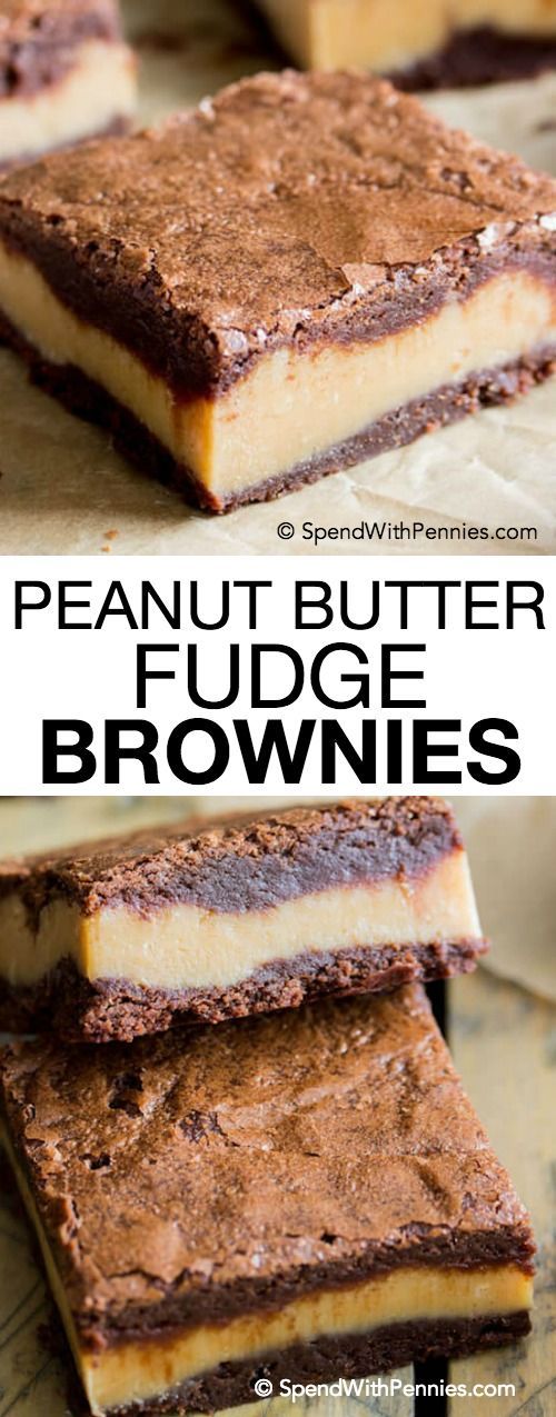 These decadent, surprise-inside peanut butter fudge brownies are made of fudgy chocolate brownies with a thick layer of simple