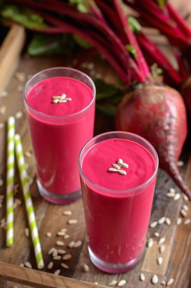 This smoothie is packed with raspberries and beets.