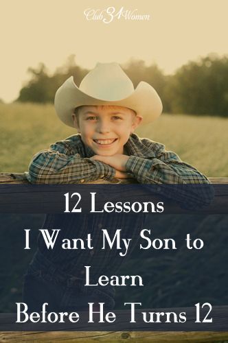 What are the most important things you can teach your young son? I want our sons to learn to look after others, to be mindful of