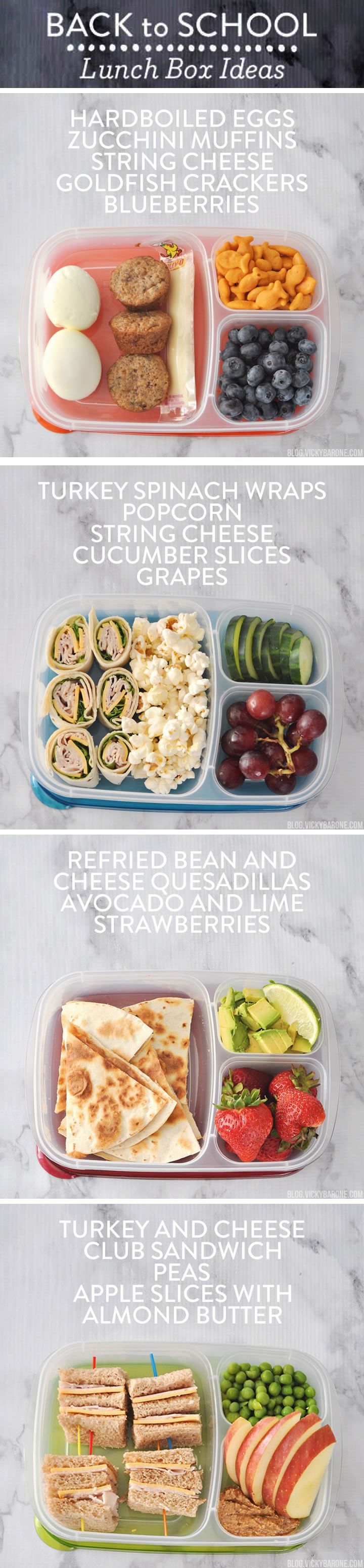 Yummy packed lunch ideas for when you’re stumped on what to send your kiddo to school with. Packed in @EasyLunchboxes, these