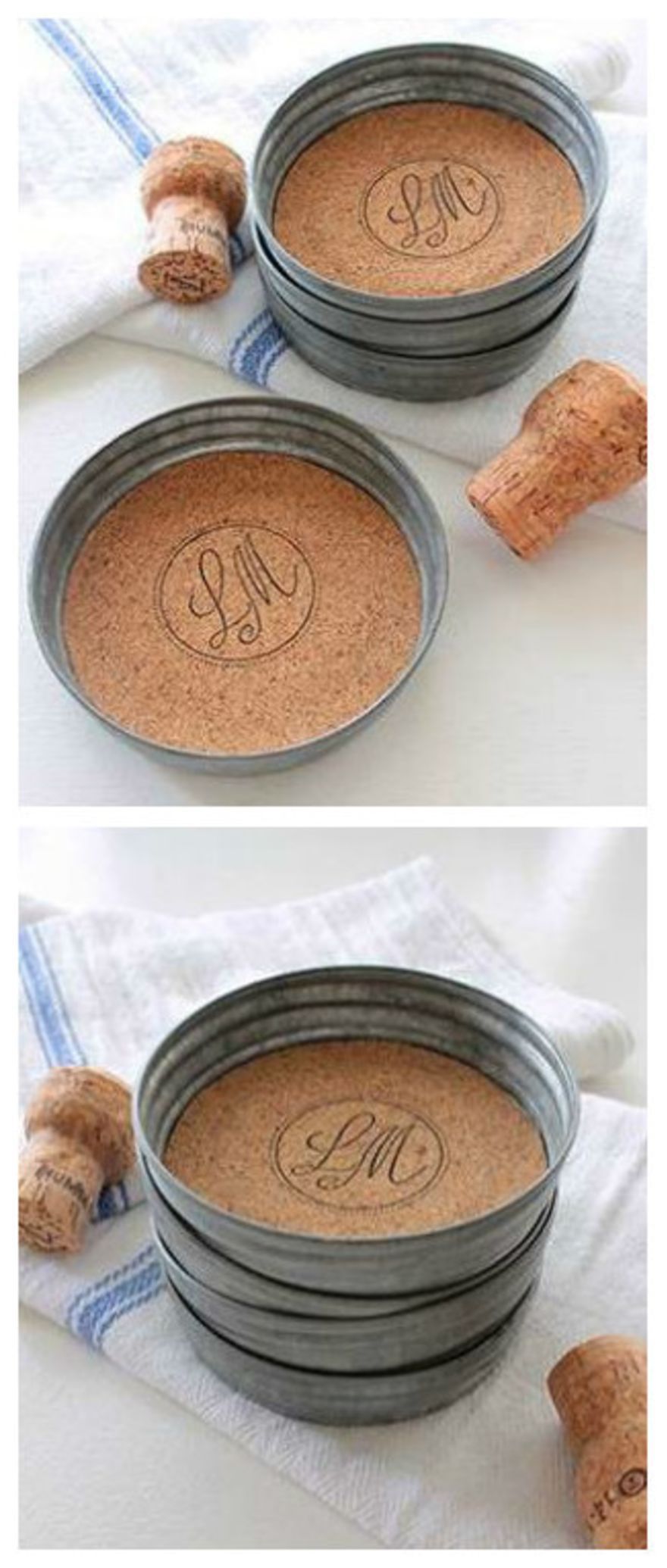 10.  DIY Mason Jar Lid Coasters!