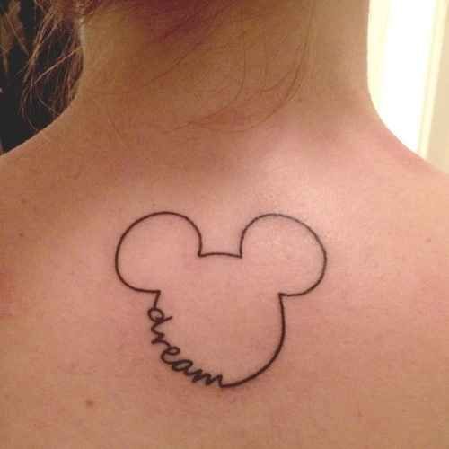 23 Stunningly Subtle Disney Tattoos. I absolutely love the dream Mickey tattoo.