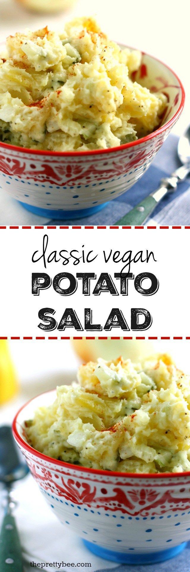 A classic vegan potato salad recipe – perfect for summer parties and picnics!