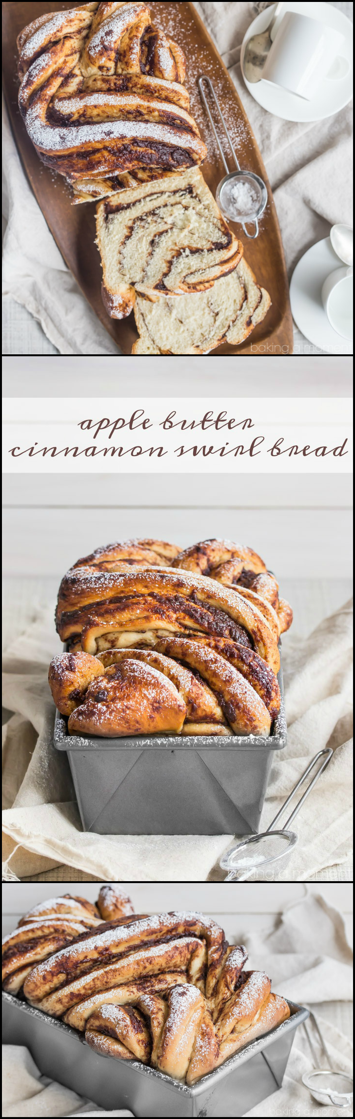 Apple Butter Cinnamon Swirl Bread- This bread was easy to make, so moist, and had plenty of apple butter and cinnamon sugar in
