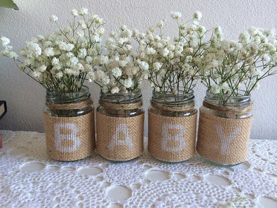 Are you having or organising a Baby Shower? These little rustic jars make an ideal addition to your table decorations. Place near