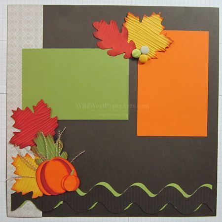Autumn Page 1, Scrapbooking for fall, Pumpkins Stampin up