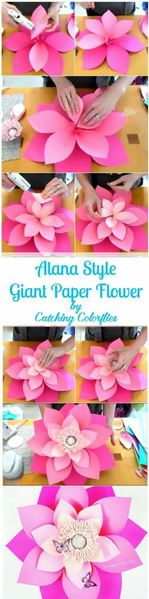 Beautiful paper flowers tutorial