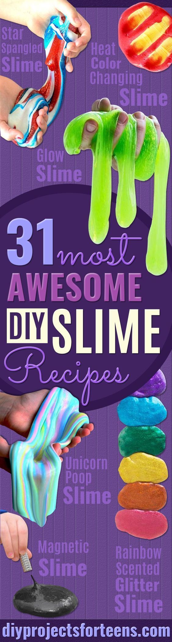 Best DIY Slime Recipes – Cool and Easy Slime Recipe Ideas Without Glue, Without Borax, For Kids, With Liquid Starch, Cornstarch