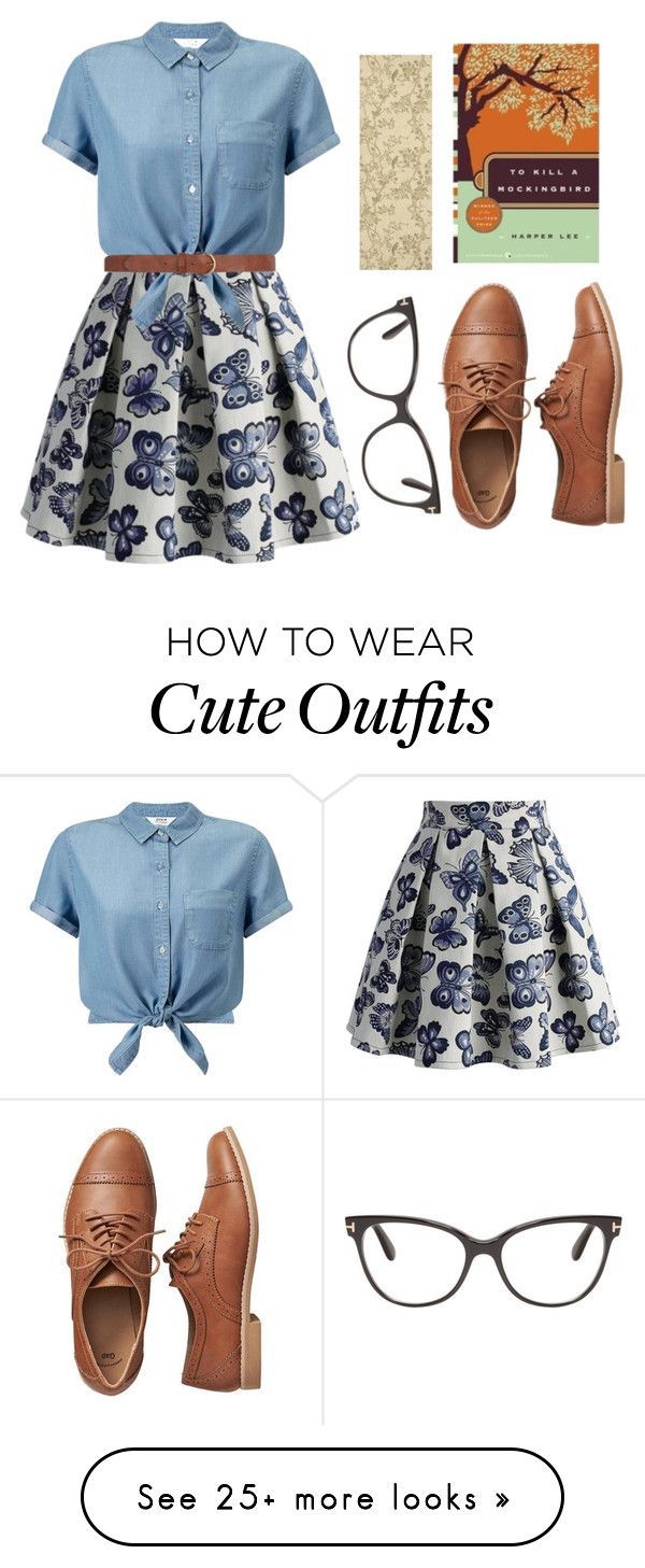 “Classic but Cute Book Outfit” by kaylakay-1 on Polyvore featuring Chicwish, Miss Selfridge, Gap, Dorothy Perkins and Tom Ford