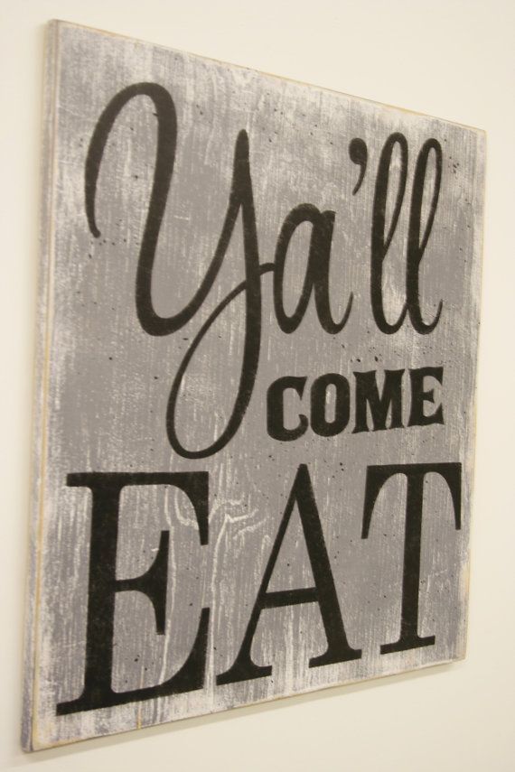 cool Yall Come Eat Wood Sign Kitchen Sign Dining Room Sign Vintage Wall Decor Farmhouse Sign Housewarming Gift Wedding Gift