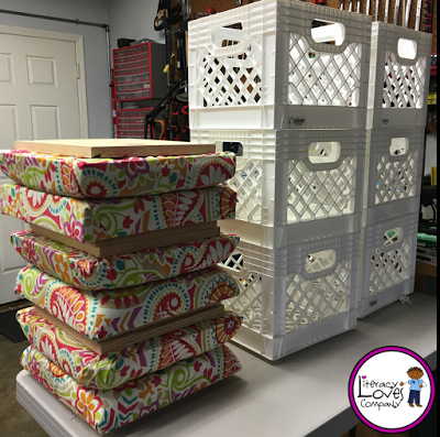 Crate stools: the perfect combination of extra seating and much needed storage. This easy DIY project will brighten up your