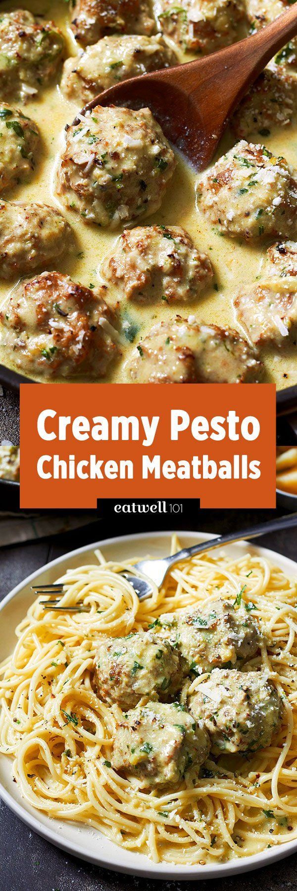 Creamy chicken meatballs – It’s comfort food at its tastiest and you can whip it up in about 30 minutes.