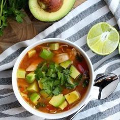Crockpot Chicken, Avocado and Lime Soup healthy whole30 paleo glutenfree Recipost Reciposter quot;Dallas Food Bloggerquot;