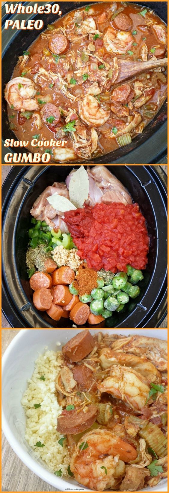 Crockpot / Slow Cooker whole30 paleo – Packed with Creole and Cajun flavors, this easy gumbo recipe is sure to please. Not just