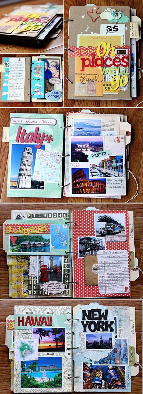 Cute and Easy Scrapbook Design Tutorial | Travel Scrapbook by DIY Ready at