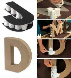 decorar con letras de carton