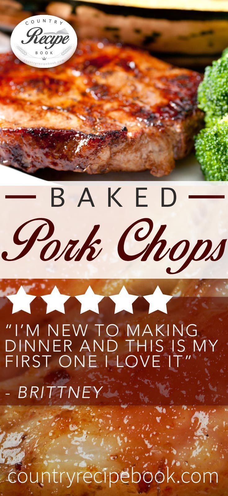 Delicious Baked Pork Chops Recipe. Perfect combination of Country style flavours with amazing results. Click to view recipe