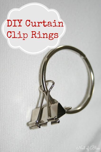 DIY Curtain Clip Rings / Sheets for Curtains! – Nest of Bliss  This is genius!!!! Will work perfect with some pretty pillowcases!