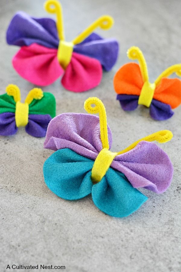 DIY Felt Butterfly Craft! There are so many things to do with this adorable felt butterfly craft! Such as, add a magnet on the
