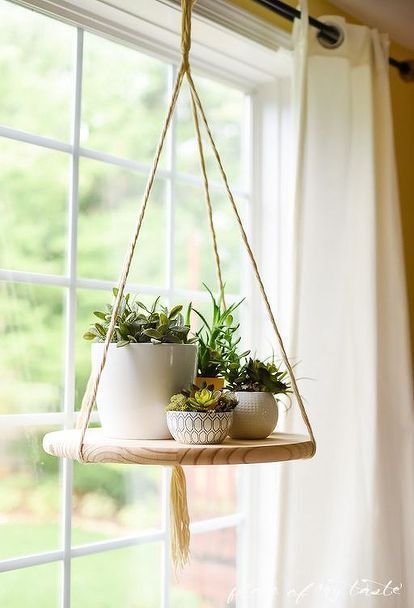 diy floating shelf, diy, home decor, shelving ideas, succulents, woodworking projects