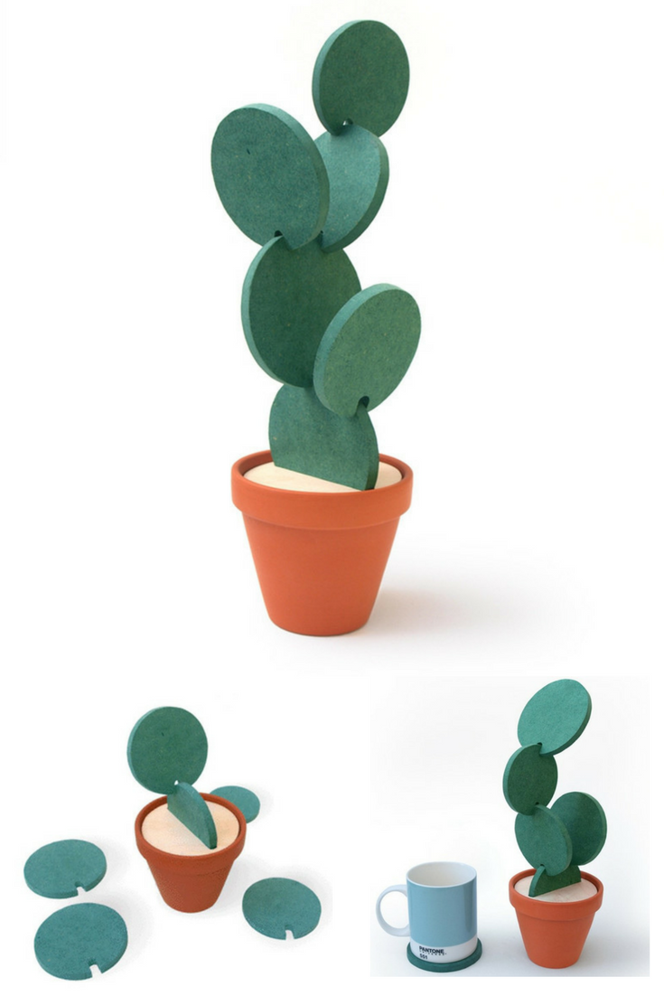 Dont store your coasters away use them to make a Cactus! Recreate the desert in your home with these fun and useful Cactus