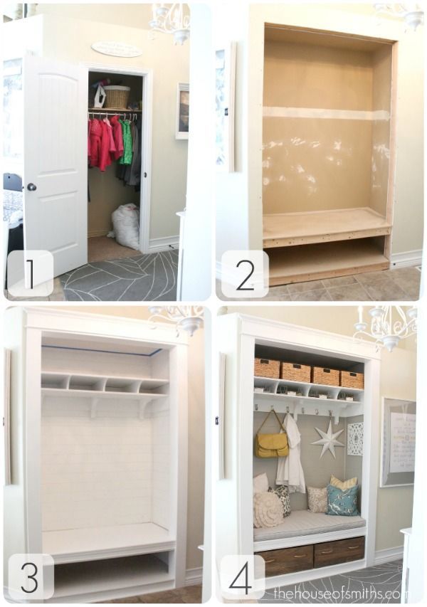 Dying over this entryway closet makeover from House of Smiths!