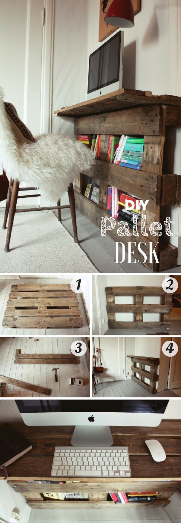 Easy tutorial for an awesome DIY pallet desk @Industry Standard Design