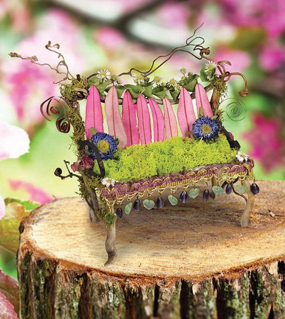 Fairy-House-pink-bench – The Fantastical World of Fairy Houses